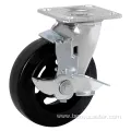 Heavy Duty Iron Rubber Wheel Side Brake Wheel